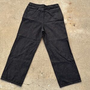 Finnese woman baggy Black Denim Jeans
